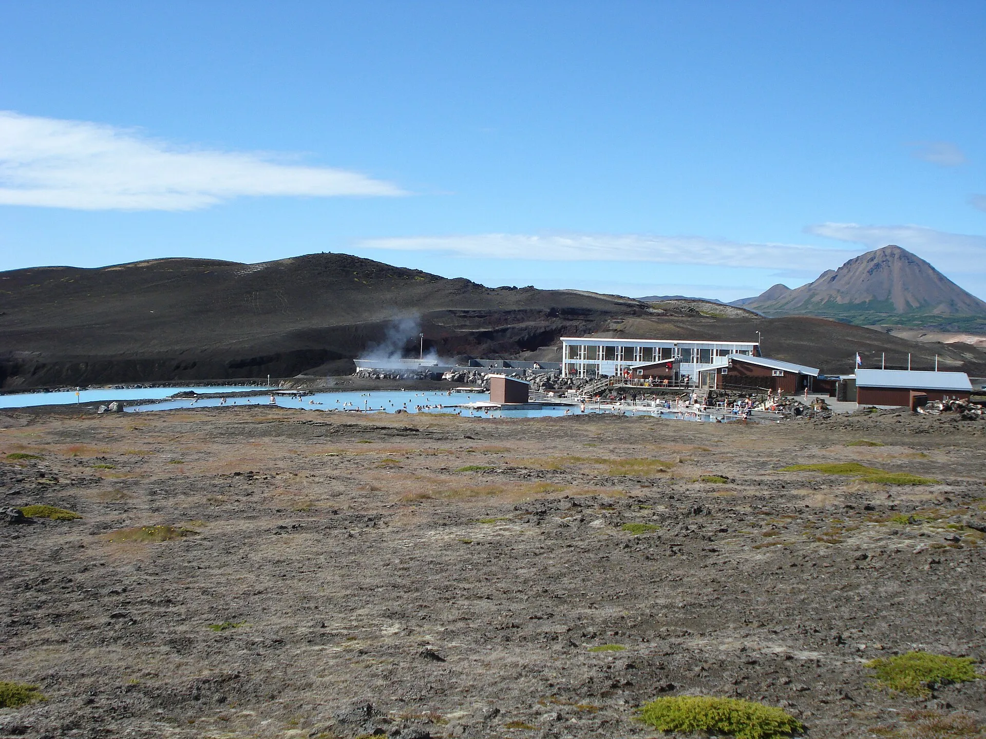 Kąpielisko geotermalne nad jeziorem Mývatn na północy Islandii