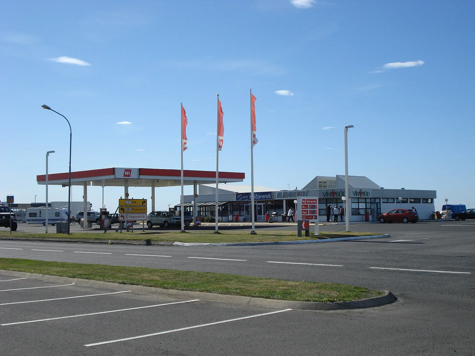 Stacja N1 w Hvolsvöllur na południu Islandii
